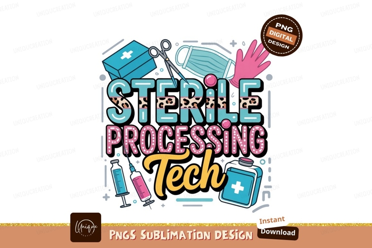 Sterile processing tech isolated on transparent background