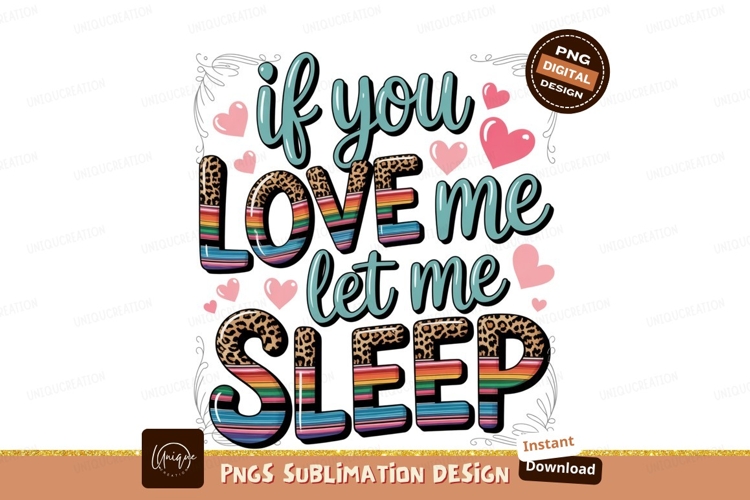 Love sleep sublimation png example image 1