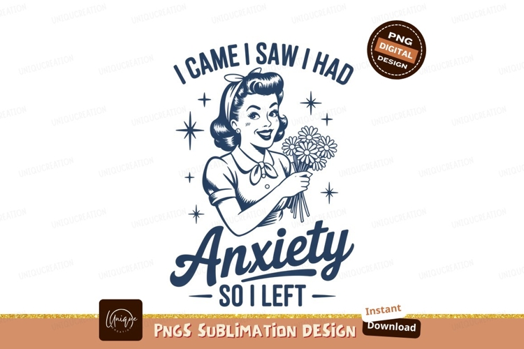 Woman with anxiety sublimation png