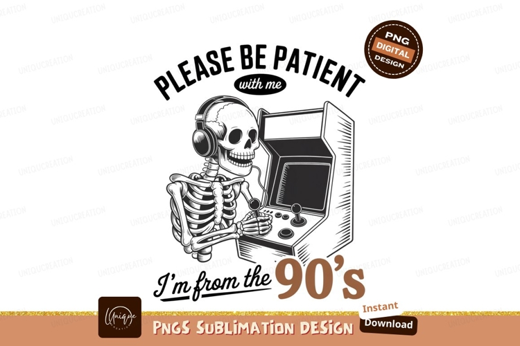 Skeleton plays arcade game sublimation png