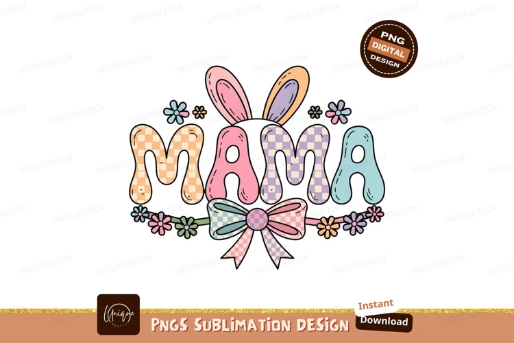 Groovy mama easter sublimation png