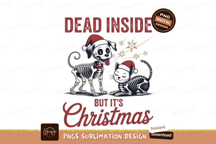 Dog cat christmas sublimation png