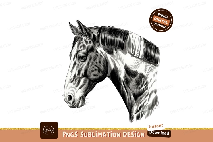 Black And White Horse Clipart
