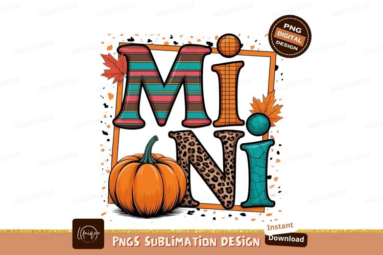 Autumnal Mini Design Pumpkin Leaves fall
