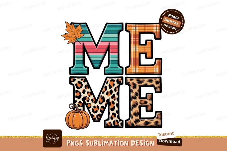 Autumn themed leopard print and plaid letters fall