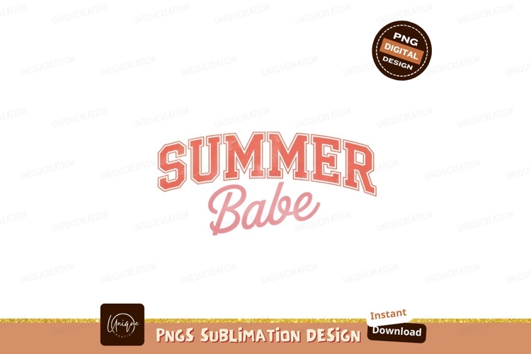 Summer Babe Text Design graphic