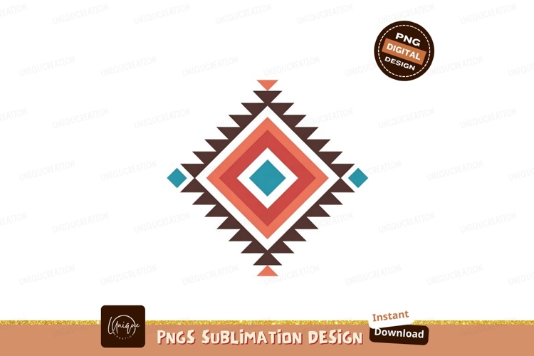 Geometric diamond tribal pattern southwest