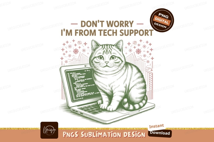 Cat computer tech support digital