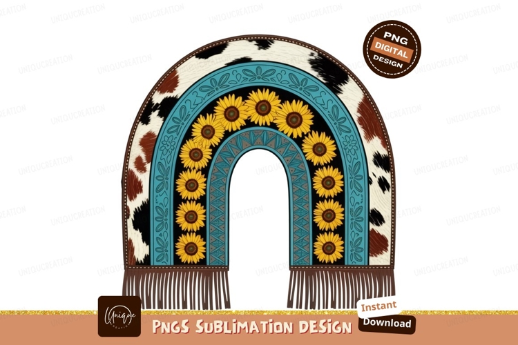 Boho Rainbow Clipart Image 3