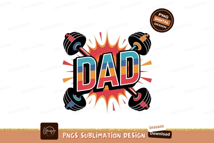 Dad weightlifting graphic father weights