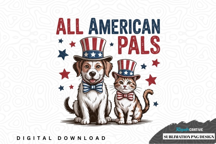 All american pals sublimation png design