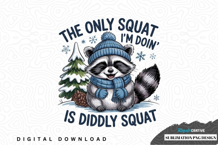 Funny raccoon sublimation design