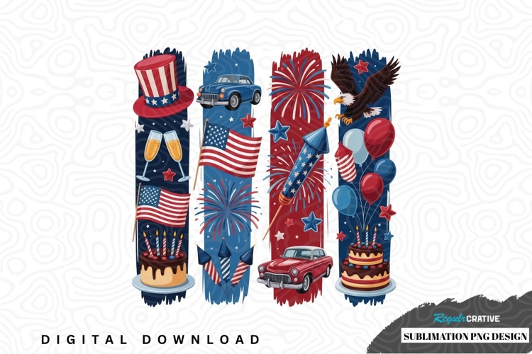 Patriotic 4th of july sublimation png design