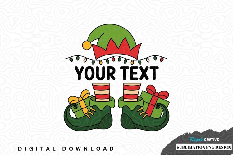 Christmas elf sublimation png design