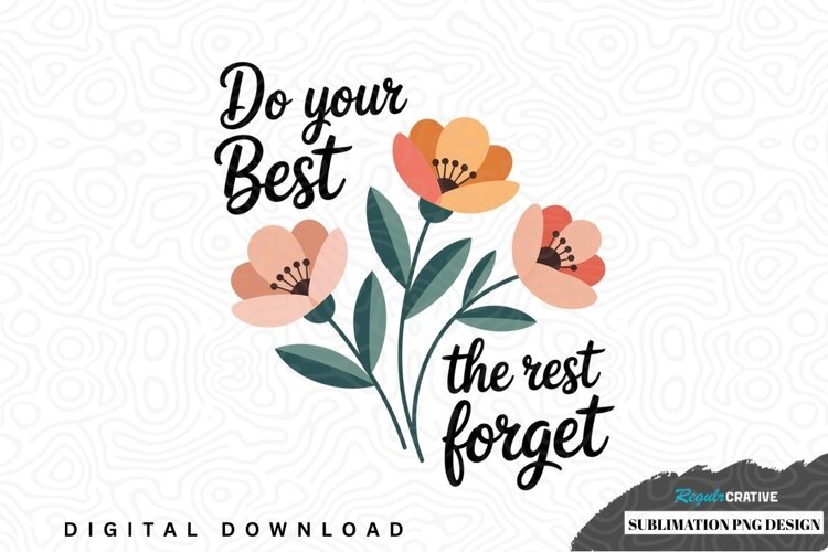 Inspirational floral sublimation design example image 1
