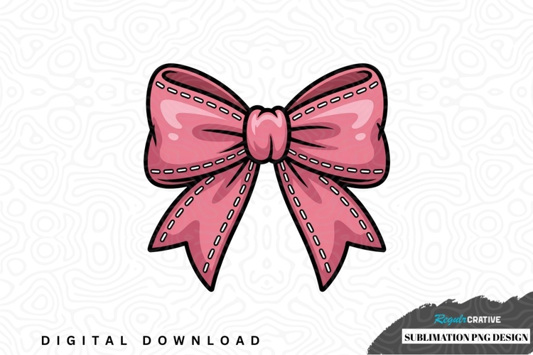 Pink sublimation bow design