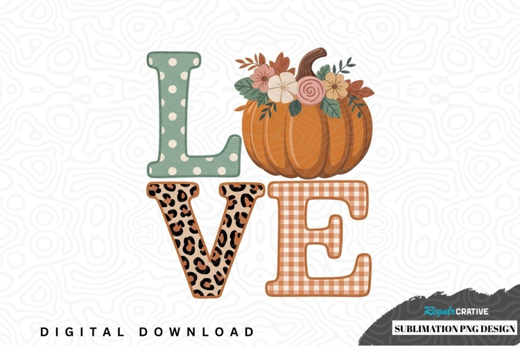 Love pumpkin fall design