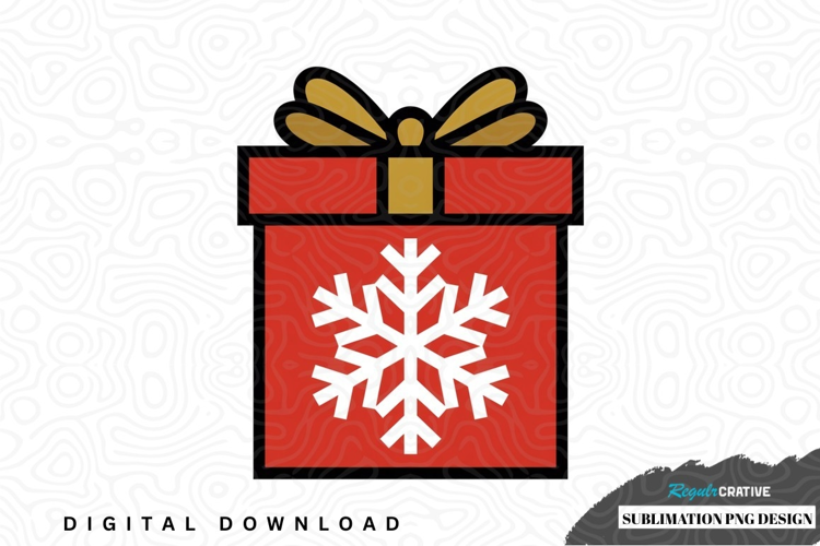 Christmas gift box with snowflake design