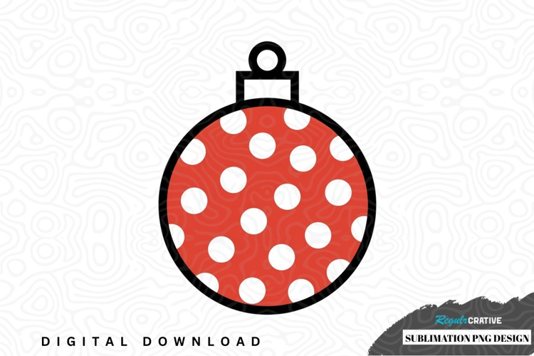 Polka dot christmas ornament design