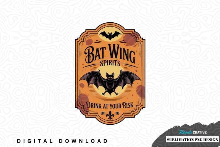 Bat wing spirits sublimation png design