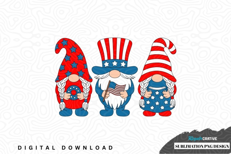 Patriotic gnome sublimation png design