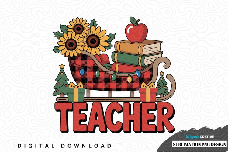 Teacher appreciation christmas sleigh design