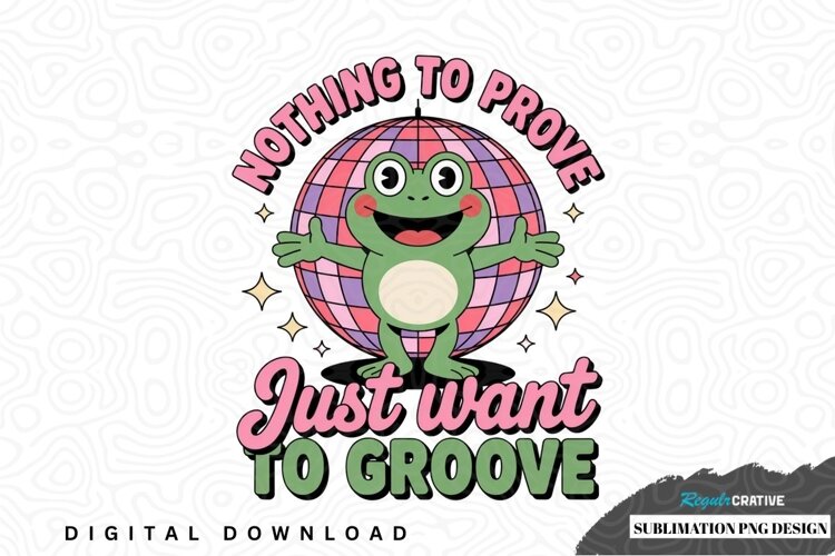 Funky frog disco sublimation design example image 1