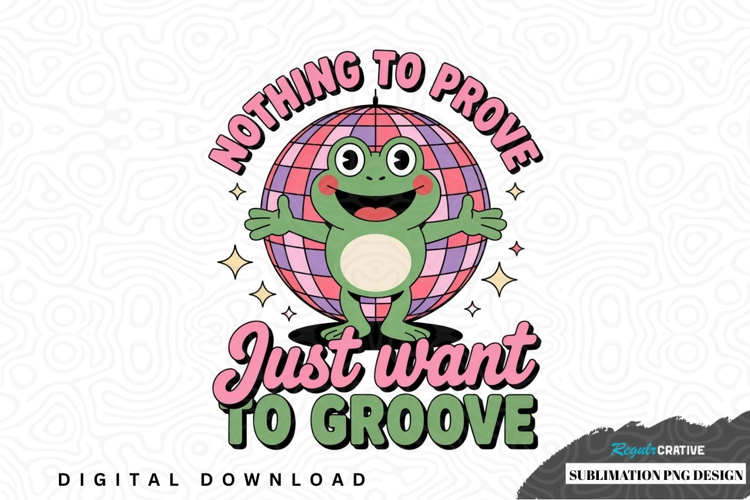 Funky frog disco sublimation design
