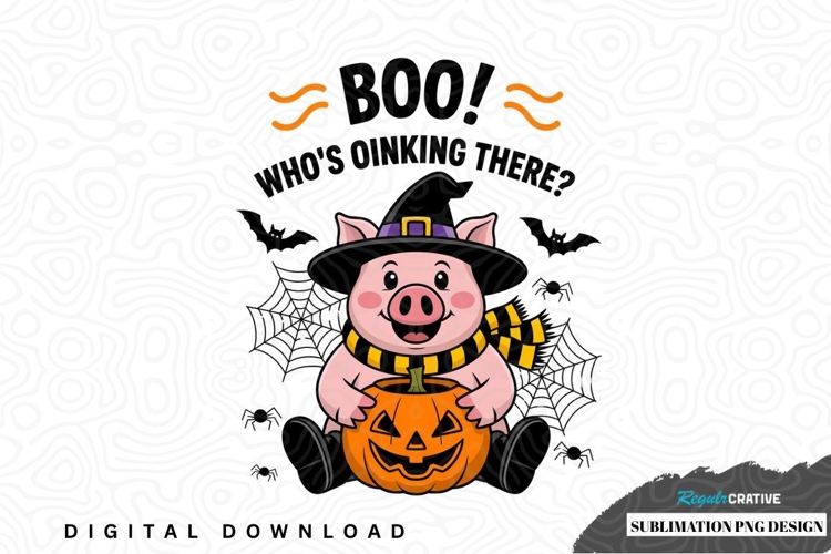 Halloween pig sublimation png design