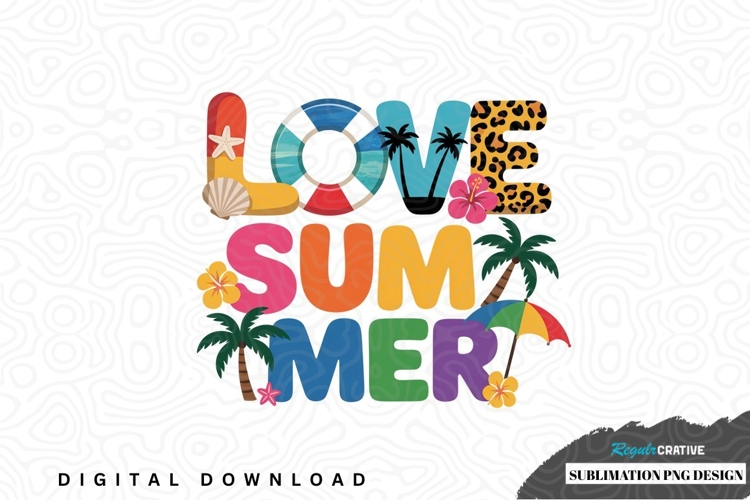 Love summer sublimation png design