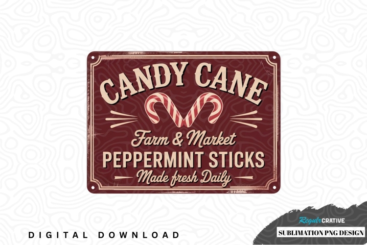 Candy cane farm & market peppermint sticks sublimation png