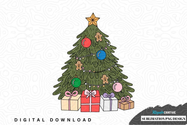 Christmas tree sublimation png design