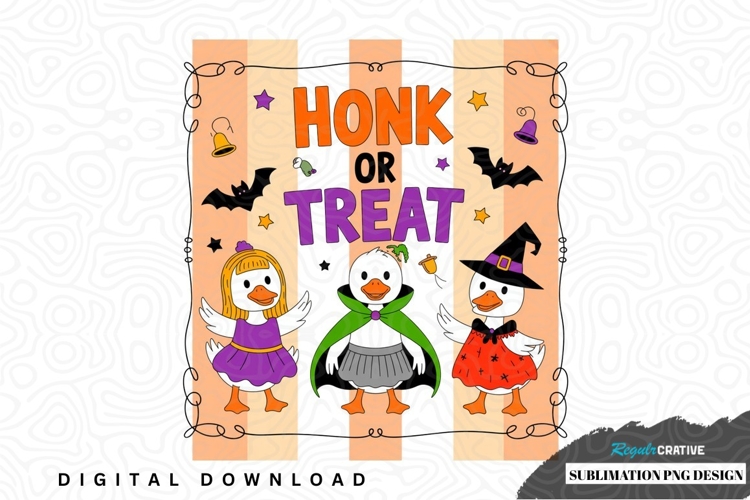 Halloween ducks honk or treat sublimation png design