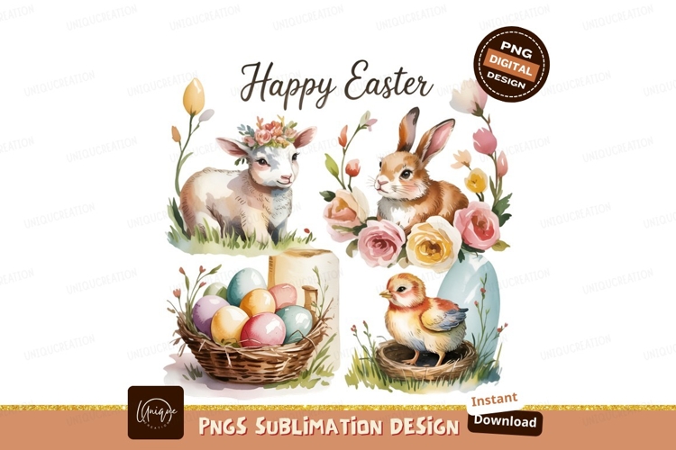 Watercolor Easter Eggs Clipart Image 17