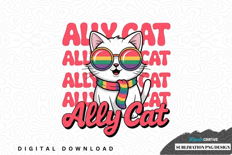 Ally cat sublimation png design