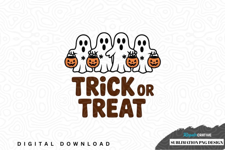 Trick or treat ghosts sublimation png design