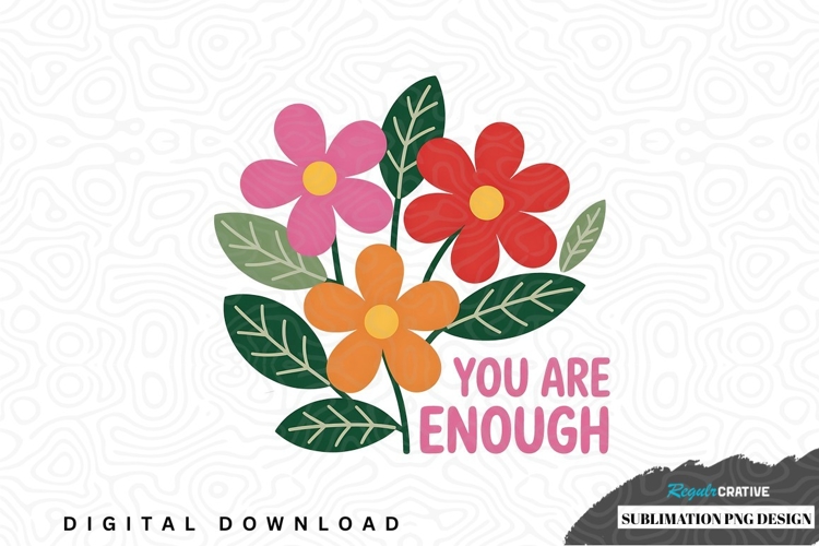 Inspirational flower bouquet sublimation png design