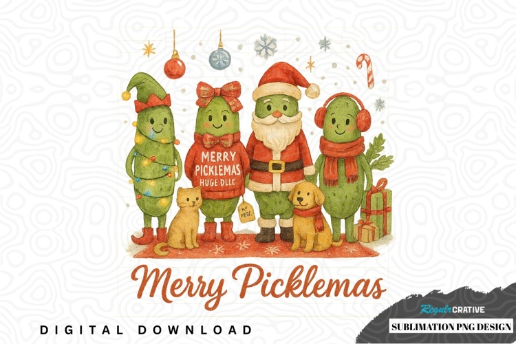Merry picklemas sublimation png design
