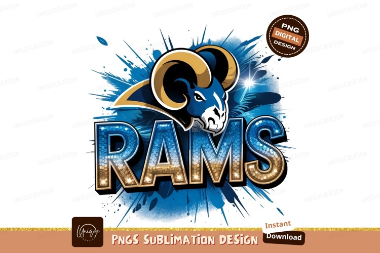 Digital Rams Emblem Sublimation Png example image 1