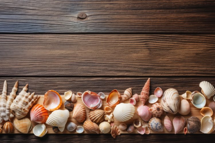 Composition of shells of unique shapes, sizes and (2658058)