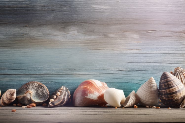 Composition of shells of unique shapes, sizes and (2658065)