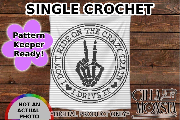 Crazy Train Single Crochet/Tapestry Pattern Keeper Ready
