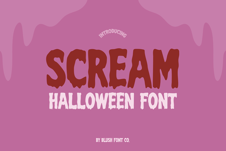 SCREAM Spooky Halloween Drip Font