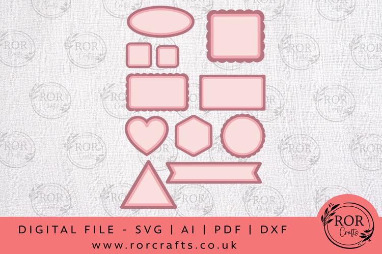 Scalloped Shape Set SVG Cut File Collection