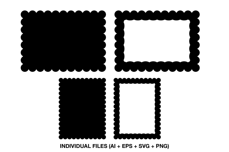 Scalloped Tags SVG, Scrapbook Frames, Cardmaking Shapes