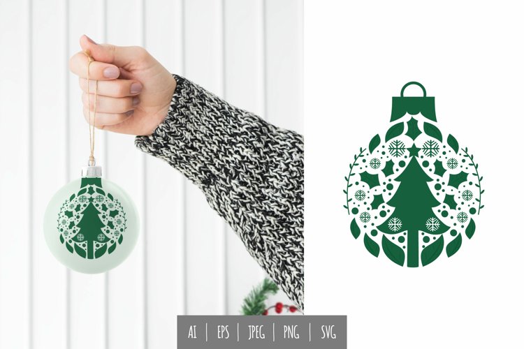 Scandinavian Christmas Ball Pattern for Decoration example image 1