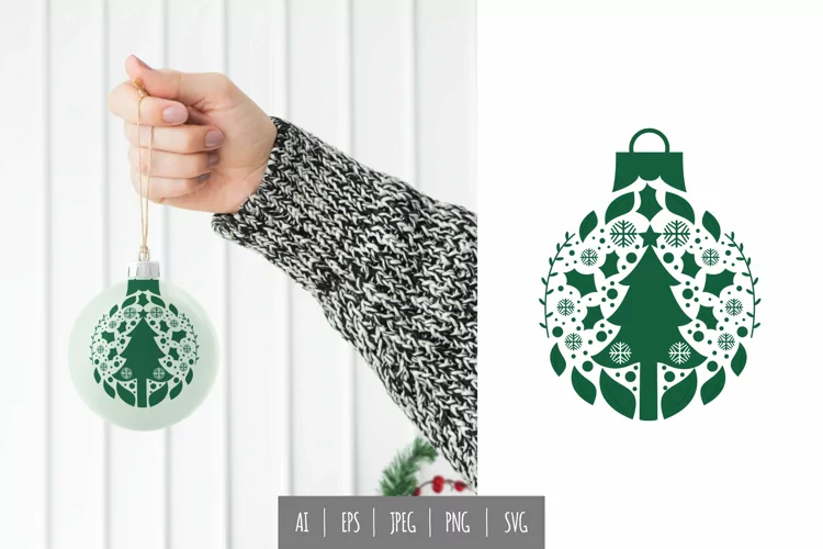 Scandinavian Christmas Ball Pattern for Decoration