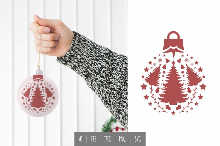 Scandinavian Christmas Baubles for Decoration example image 1