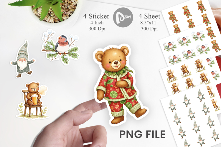 Scandinavian Christmas Sticker