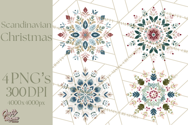 Minimalist Scandinavian Christmas PNG, Nordic Holiday